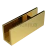 Профиль п-обр. (756 Gold), 19×13 мм L=3000, стекло 8.0 мм, полированный, под Золото