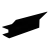 Профиль (203-8 BLC), L=2200, стекло 8.0 мм, ПВХ Черный мат