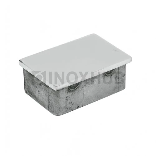 Заглушка для поручня с пазом, 60.0×40.0 мм, AISI 304, GRIT 600