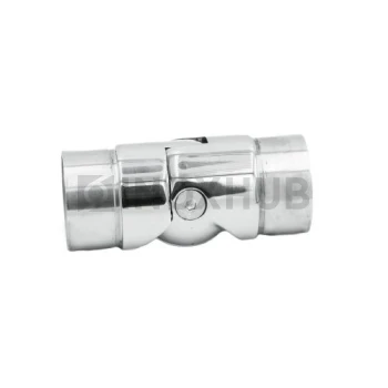 Поворот шарнирный со вставками, Ø42.4×1.5 мм, AISI 304, GRIT 600