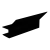Профиль (203-8 BLC), L=2200, стекло 8.0 мм, ПВХ Черный мат