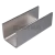 Профиль (П-16-3000 SSS) П-образный, 19.7×18.5 мм L=3000, стекло 16.0 мм, AISI 304 GRIT 320