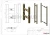Ручка (633-1000 Gold) 32×825×1000 мм, стекло 8-12 мм, под Золото