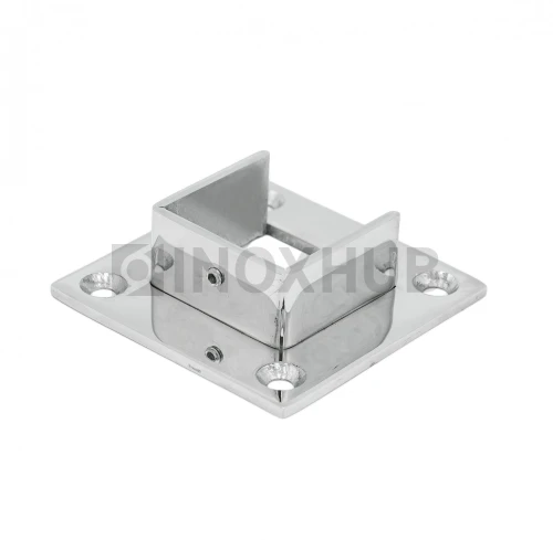 Фланец для поручня с пазом, 40.0×40.0 мм, AISI 304, GRIT 600