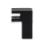 Держатель стекла (187 BLC) торцевой горизонтальный, для штанги 15×15 мм, Черный мат