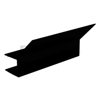 Профиль (203-8 BLC), L=2200, стекло 8.0 мм, ПВХ Черный мат