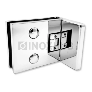 Петля (205 PBrass) стена-стекло 90°, с накладкой, латунь, полированный хром