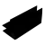 Профиль (210-8-2500 BLC) магнит 90º/180º, L=2500 (1компл/2 шт), стекло 8.0 мм, ПВХ Черный мат