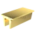 Заглушка (764 Gold) для профиля 763 756, L=1000 мм, алюминий, под Золото