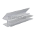 Профиль (206-8) нижний, L=2200, стекло 8.0 мм