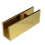 Профиль п-обр. (756 Gold), 19×13 мм L=3000, стекло 8.0 мм, алюминий, под Золото