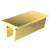 Заглушка (764 Gold) для профиля 763 756, L=1000 мм, алюминий, под Золото