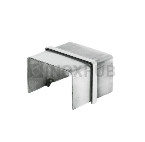 Соединительная муфта для поручня с пазом, 60.0×40.0 мм, AISI 304, GRIT 600